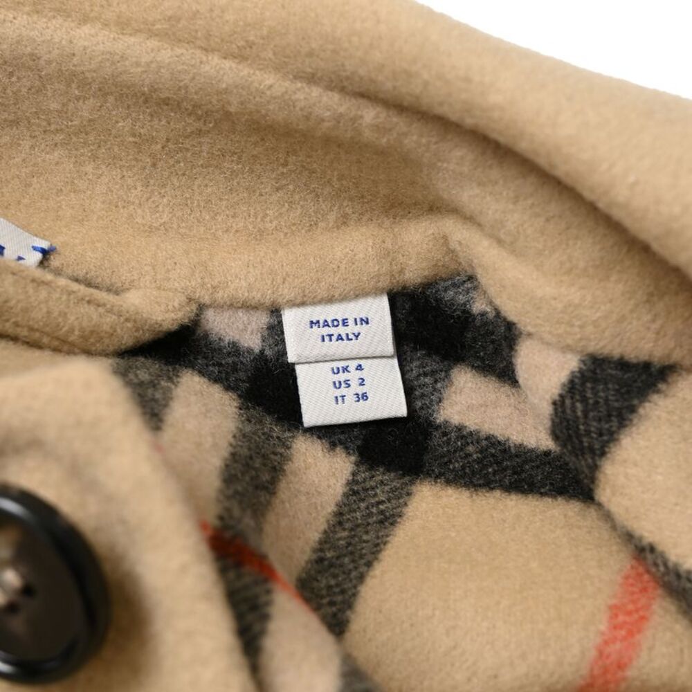 Burberry Single-Breasted Jacket in Beige Wool - Picture 11 of 12